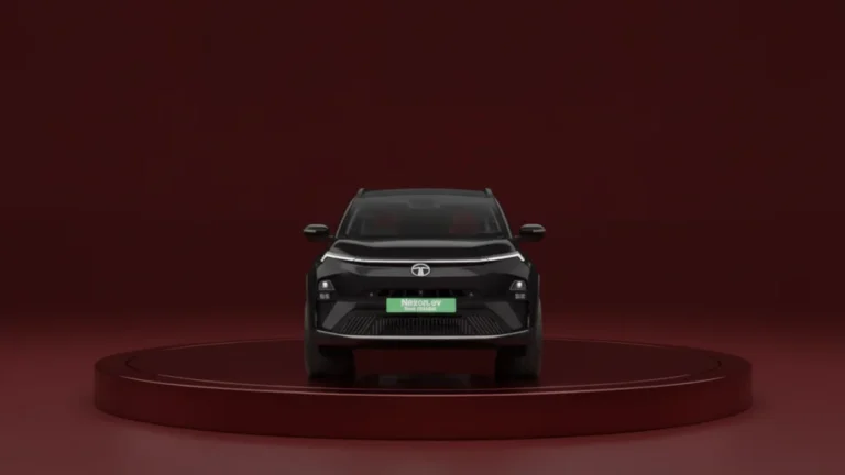 Red Dark Nexon EV With ADAS